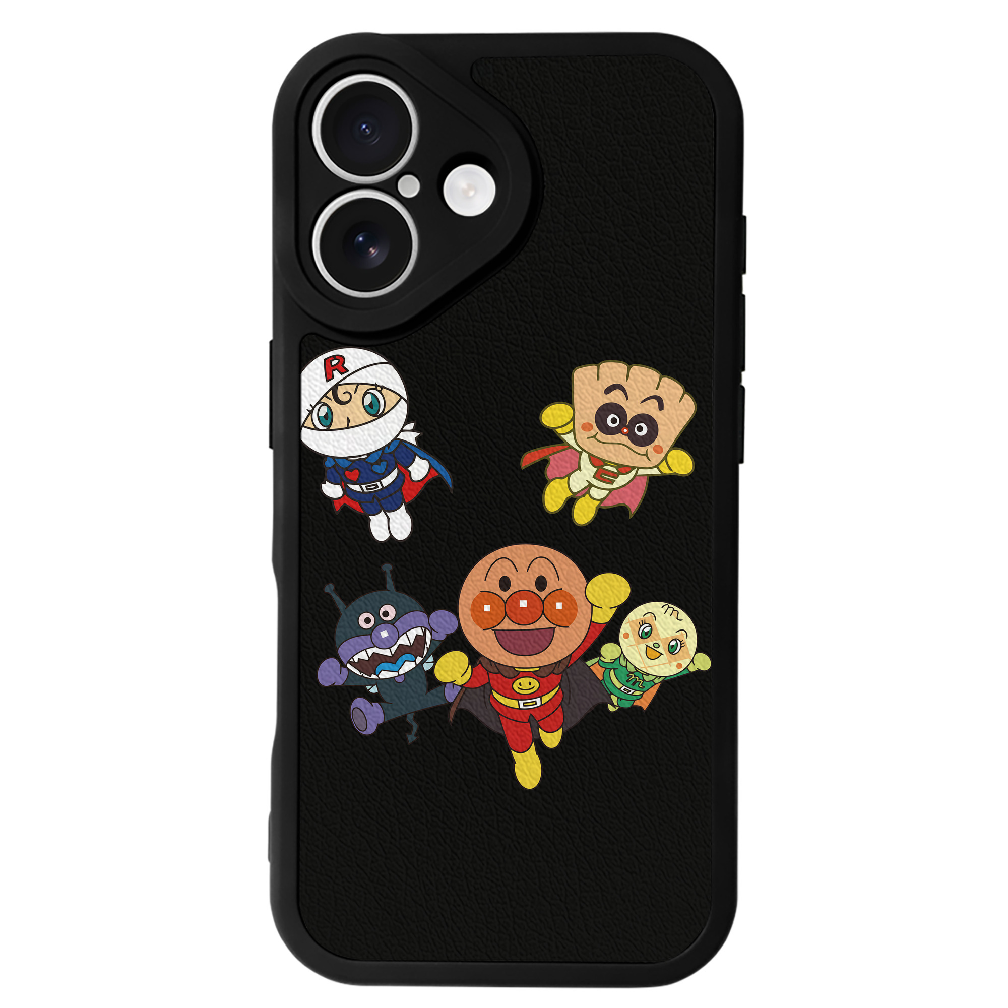 （画像用） アンパンマン Anpanman 【iPhone 16シリーズ対応】シリコンスマホケース（レザー調） 材質：シリコン